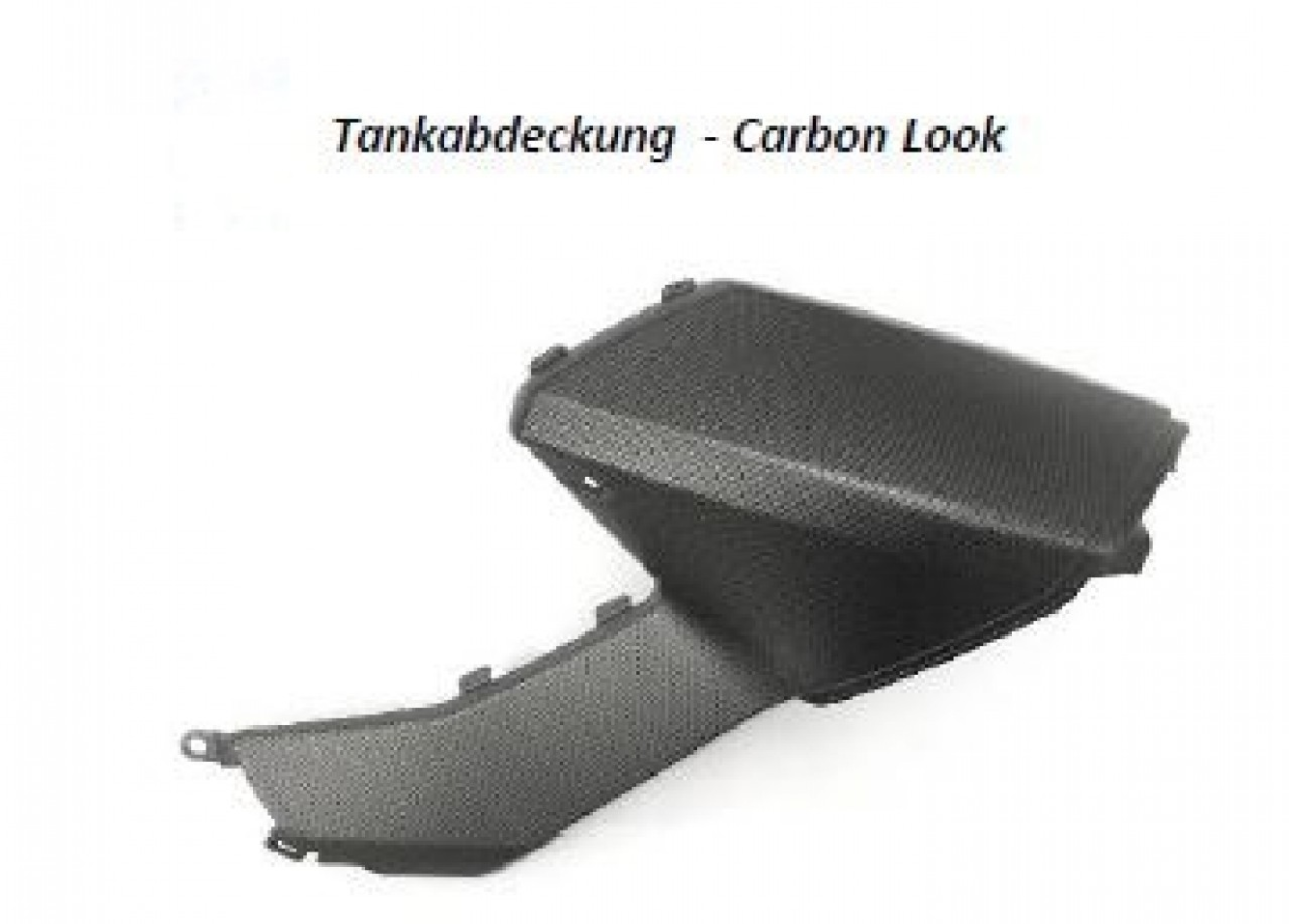 Tankdeksel, kunststof, rechts, carbon voor Aprilia Shiver 900